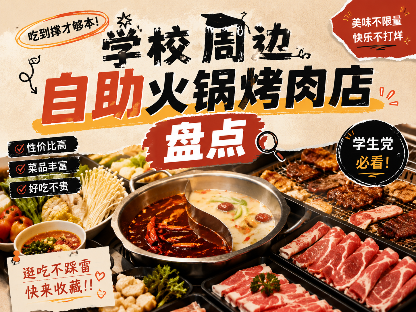 Featured image of post 学校周边自助火锅烤肉店盘点